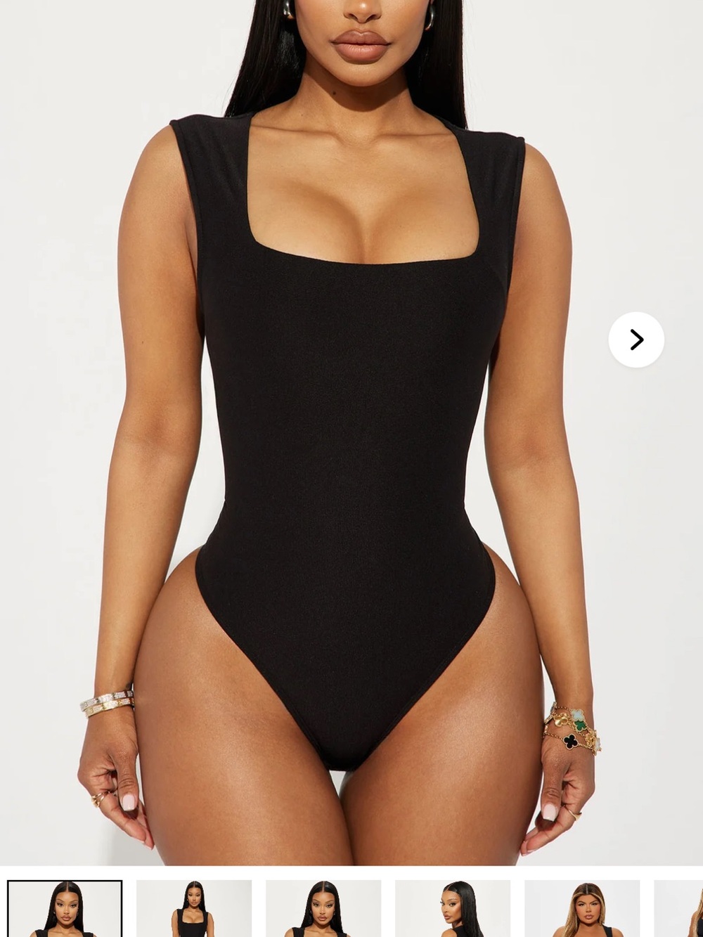 Serena Square Neck Bodysuit - black
XS NWT